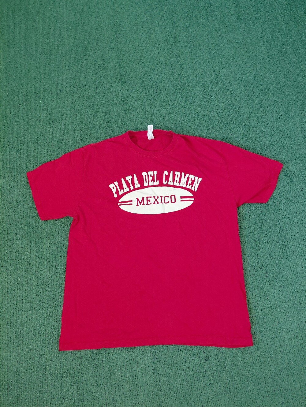Playa Del Carmen Mexico Travel Destination Red T Shirt Sz Large